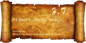 Hilbert Terézia névjegykártya